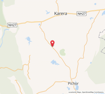 Map of Bhaunti, Madhya Pradesh