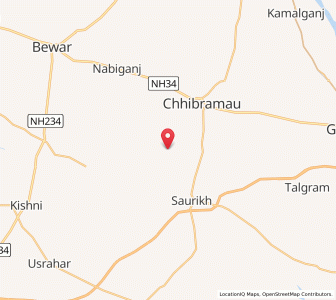 Map of Bhaurajpur, Uttar Pradesh