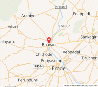 Map of Bhavani, Tamil Nadu