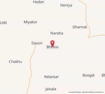 Map of Bhelu, Rajasthan