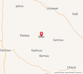 Map of Bher, Rajasthan