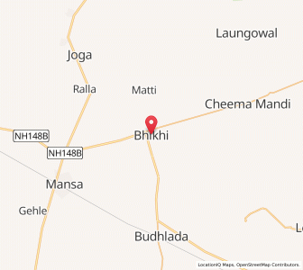 Map of Bhikhi, Punjab