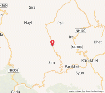 Map of Bhikia Sain, Uttarakhand
