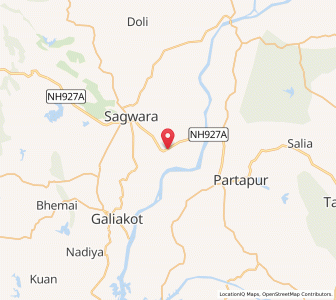 Map of Bhiluda, Rajasthan