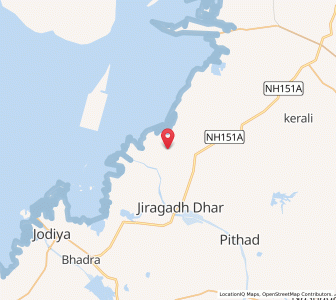 Map of Bhimkatta, Gujarat