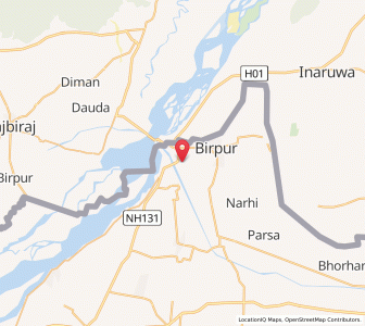 Map of Bhimnagar, Bihar