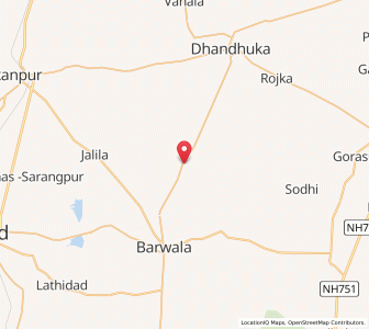 Map of Bhimnath, Gujarat