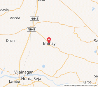 Map of Bhinai, Rajasthan