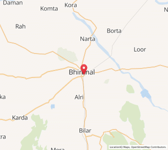 Map of Bhinmal, Rajasthan