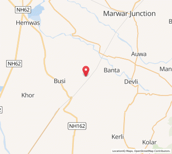 Map of Bhinwaliya, Rajasthan