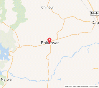 Map of Bhitarwar, Madhya Pradesh
