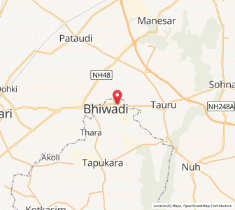 Map of Bhiwadi, Rajasthan