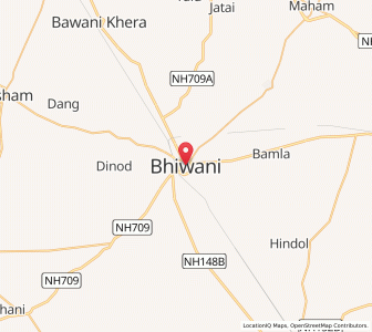 Map of Bhiwani, Haryana