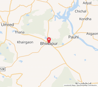 Map of Bhiwapur, Maharashtra