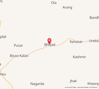 Map of Bhiyar, Rajasthan
