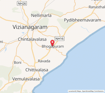 Map of Bhogapuram, Andhra Pradesh