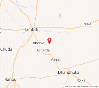 Map of Bhoika, Gujarat