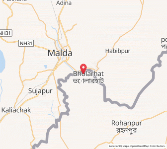 Map of Bholahat, West Bengal