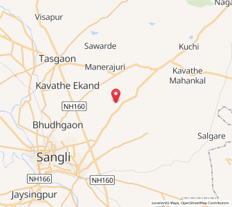 Map of Bhose, Maharashtra