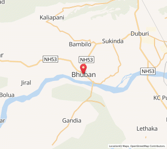 Map of Bhuban, Odisha