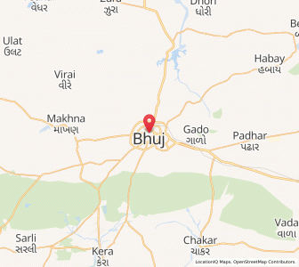 Map of Bhuj, Gujarat