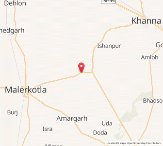 Map of Bhurthala Mandher, Punjab