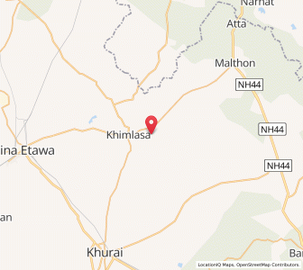 Map of Bhutai, Madhya Pradesh