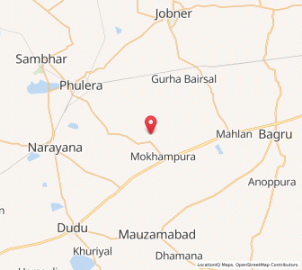 Map of Bichun, Rajasthan