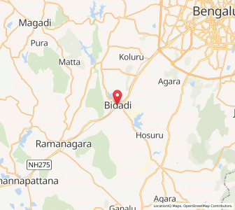 Map of Bidadi, Karnataka
