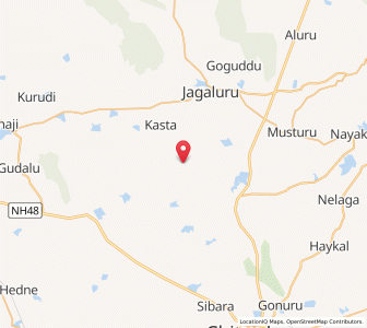 Map of Biderakere, Karnataka