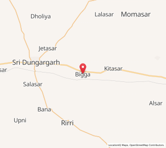Map of Bigga, Rajasthan