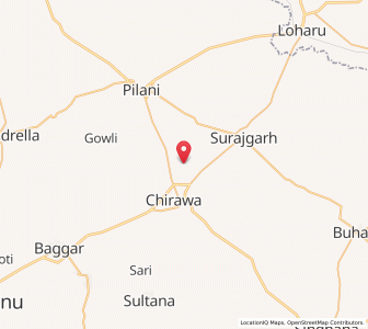 Map of Bigodana, Rajasthan
