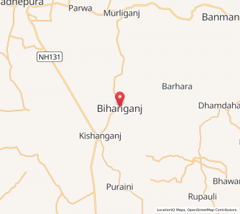 Map of Bihariganj, Bihar