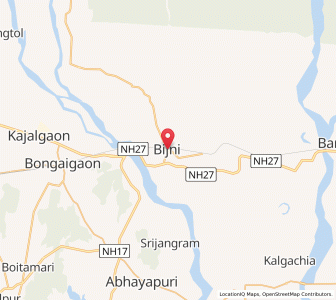 Map of Bijni, Assam
