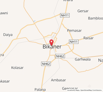 Map of Bikaner, Haryana