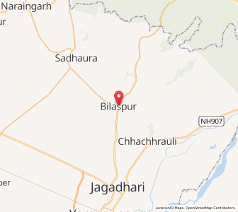 Map of Bilāspur, Haryana