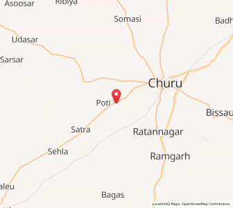 Map of Binasar, Rajasthan