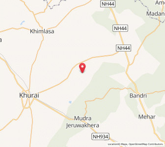 Map of Binaytha, Madhya Pradesh