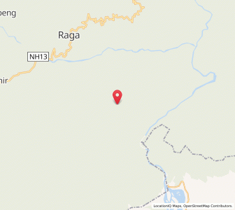 Map of Bini, Arunachal Pradesh