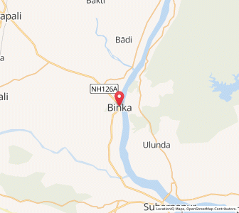 Map of Binka, Odisha