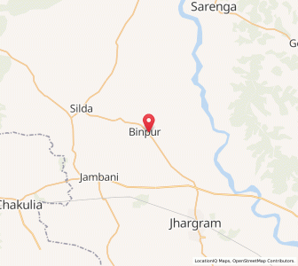 Map of Binpur, West Bengal