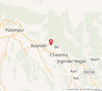 Map of Bir, Himachal Pradesh