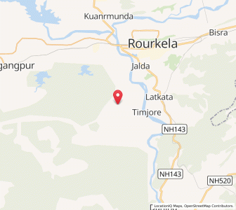 Map of Birkera, Odisha