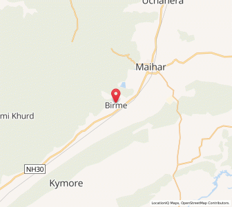Map of Birme, Madhya Pradesh