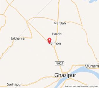 Map of Birnon, Uttar Pradesh