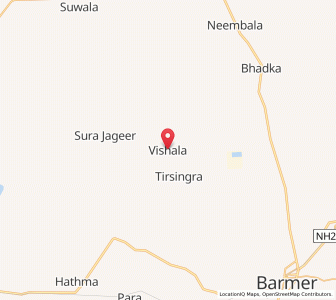 Map of Bisala, Rajasthan