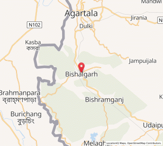Map of Bisalgarh, Tripura