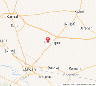 Map of Bithauli, Uttar Pradesh