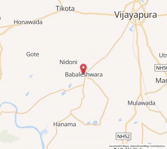Map of Bobleshwar, Karnataka