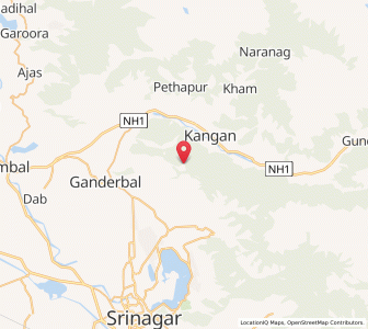 Map of Bodmarg, Kashmir